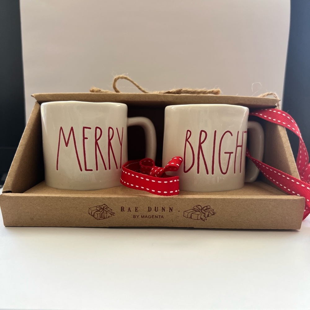 Rae Dunn Merry and Bright Christmas 🤶🏼 Ornaments 🧑🏼‍🎄